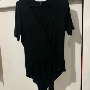 Black corduroy bodysuit